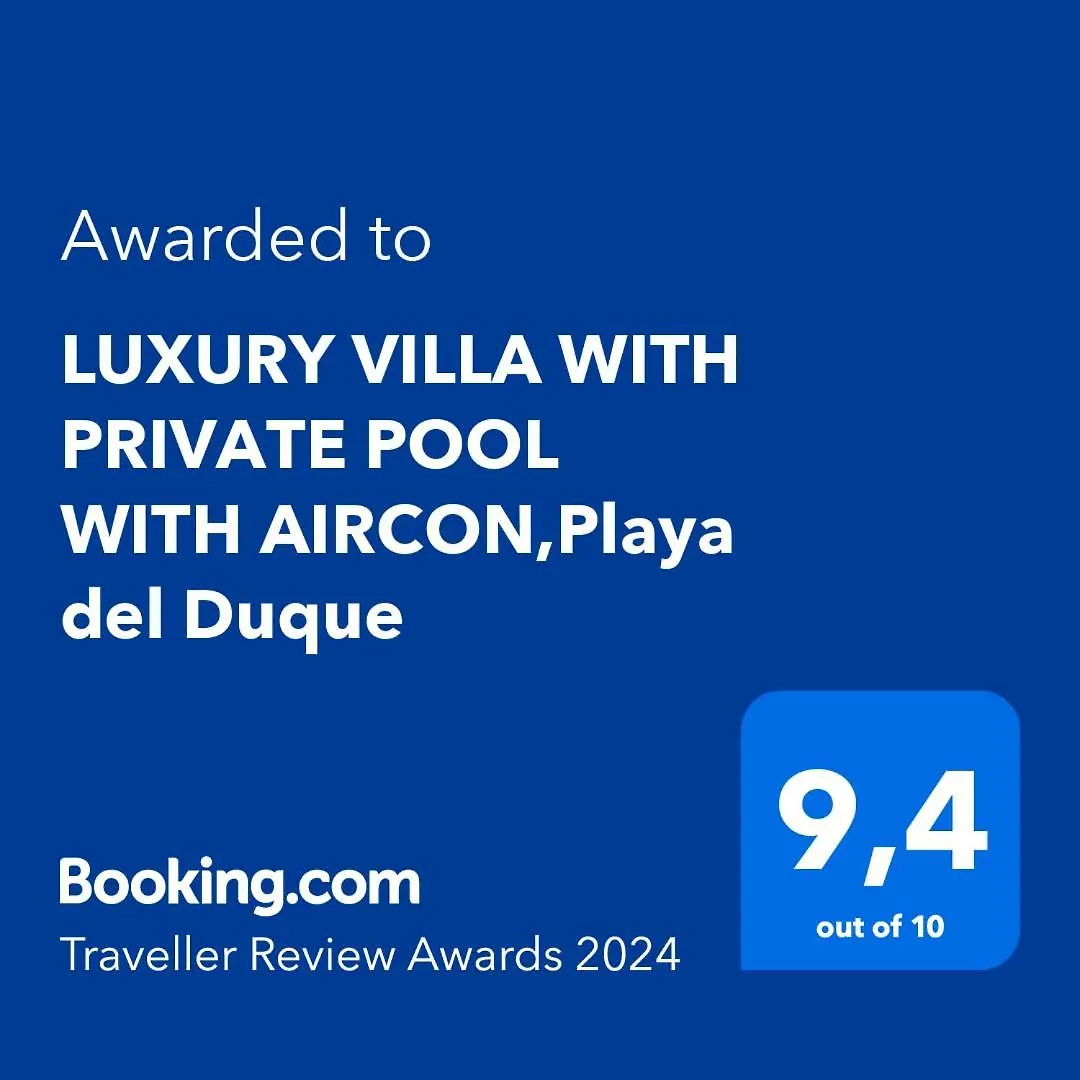 Luxury Villa With Private Pool With Aircon,Playa Del Duque Costa Adeje  Spain